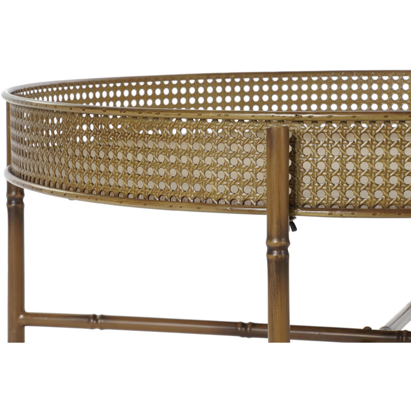 Panier De Rangement Balinais 2 Anses En Bambou Naturel Bleu Blanc Avec Pompons Quilla Lot De 3 124683