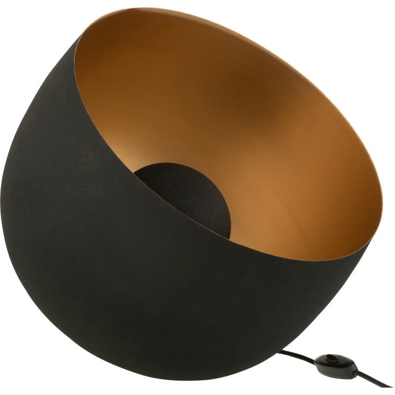 Lampe à poser XL Spot Josh en Métal Noir Doré - 1