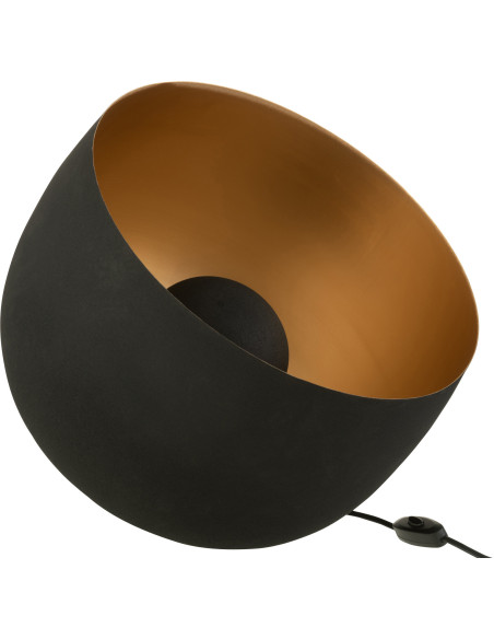 Lampe à poser XL Spot Josh en Métal Noir Doré - 1