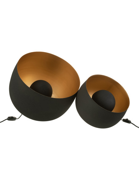 Lampe à poser XL Spot Josh en Métal Noir Doré - 5