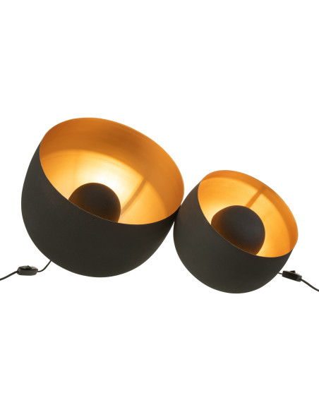 Lampe à poser XL Spot Josh en Métal Noir Doré - 6