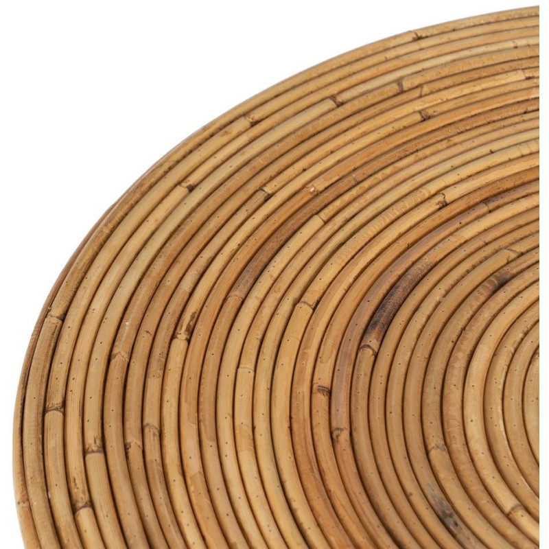 Table d'appoint Ronde en Rotin Naturel Rattan (Lot de 2) - 3