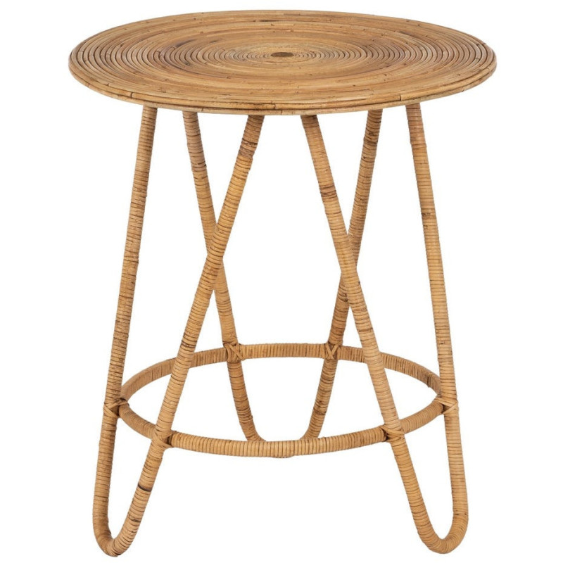 Table d'appoint Ronde en Rotin Naturel Rattan (Lot de 2) - 6