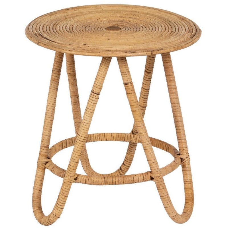 Table d'appoint Ronde en Rotin Naturel Rattan (Lot de 2) - 7