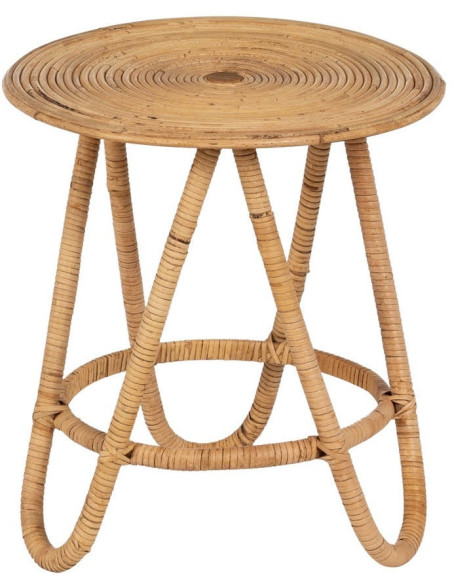 Table d'appoint Ronde en Rotin Naturel Rattan (Lot de 2) - 7