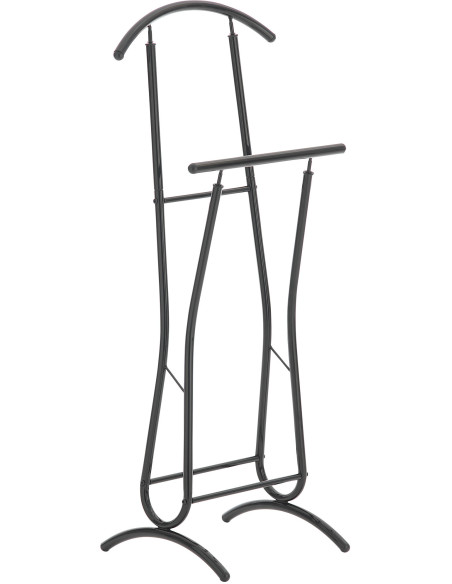 Valet de nuit porte vêtements design en Métal Noir Miles - 1