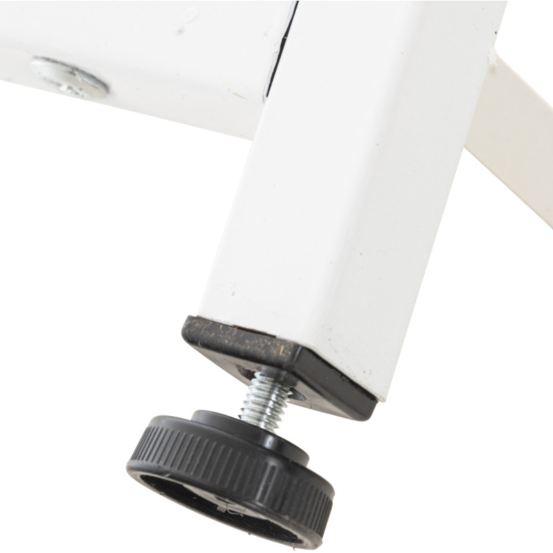 Porte vêtements moderne 2 étagères en Métal Blanc Bois Naturel Kerry - 9