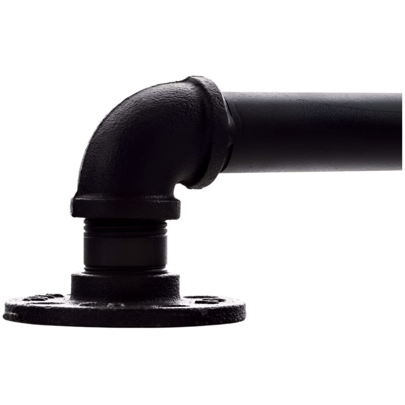 Porte vêtement design industriel 120 cm en Métal Noir Nick - 7