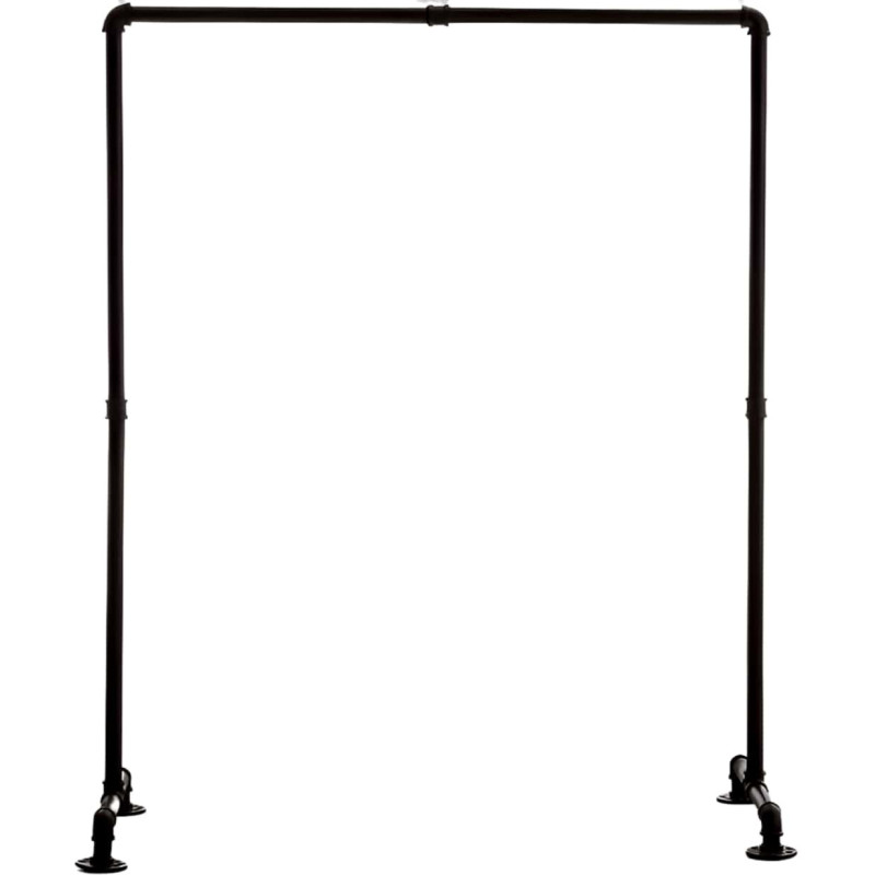 Porte vêtement design industriel 150 cm en Métal Noir Nick - 3