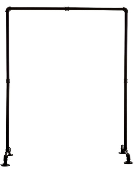 Porte vêtement design industriel 150 cm en Métal Noir Nick - 3