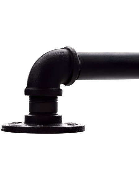 Porte vêtement design industriel 150 cm en Métal Noir Nick - 7