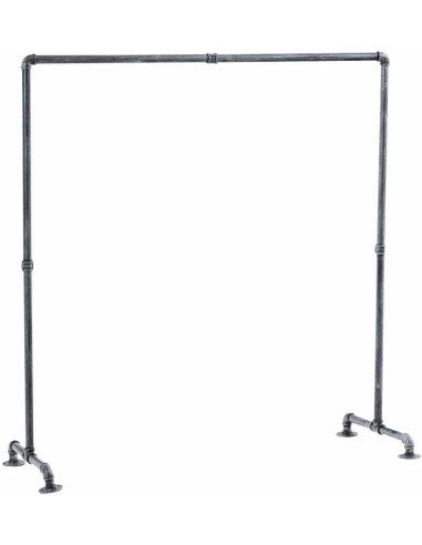 Porte vêtement design industriel 150 cm en Métal Argenté Nick - 1