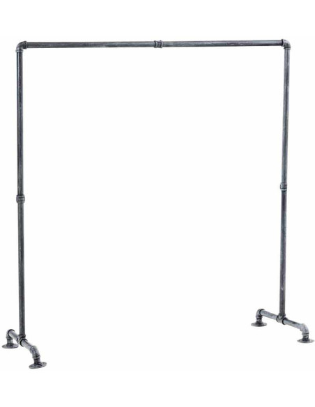 Porte vêtement design industriel 150 cm en Métal Argenté Nick - 1