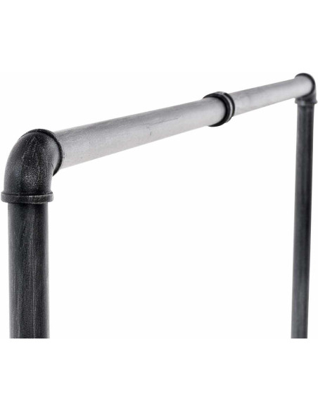 Porte vêtement design industriel 150 cm en Métal Argenté Nick - 3