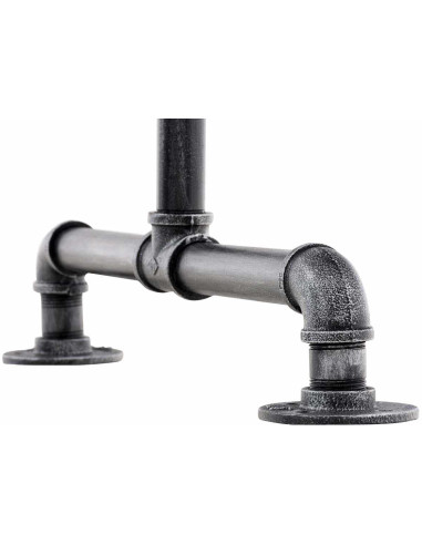 Porte vêtement design industriel 150 cm en Métal Argenté Nick - 7