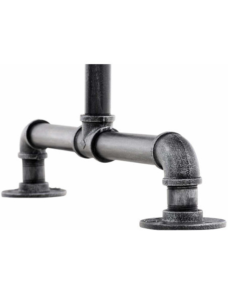 Porte vêtement design industriel 150 cm en Métal Argenté Nick - 7