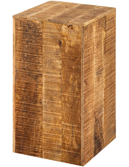 Table d'appoint Carrée en Bois de manguier massif Naturel Cokkie - 1