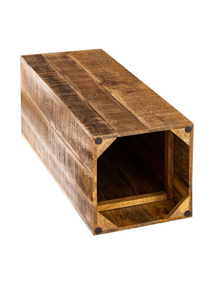 Table d'appoint Carrée en Bois de manguier massif Naturel Cokkie - 3