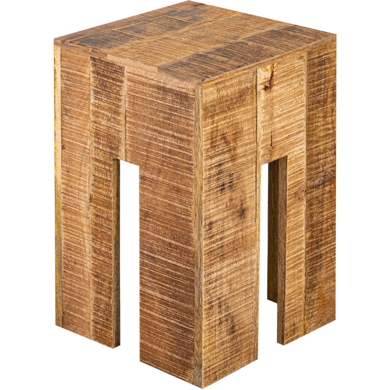 Table d'appoint Carrée en Bois de manguier massif Naturel Sigrun - 1