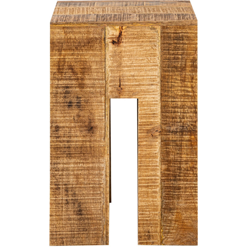 Table d'appoint Carrée en Bois de manguier massif Naturel Sigrun - 2