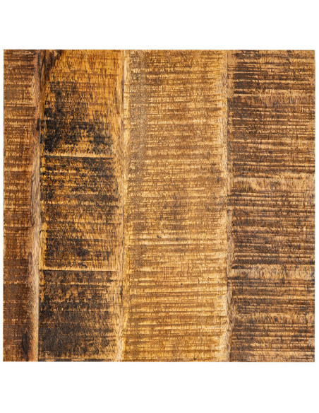 Table d'appoint Carrée en Bois de manguier massif Naturel Sigrun - 3