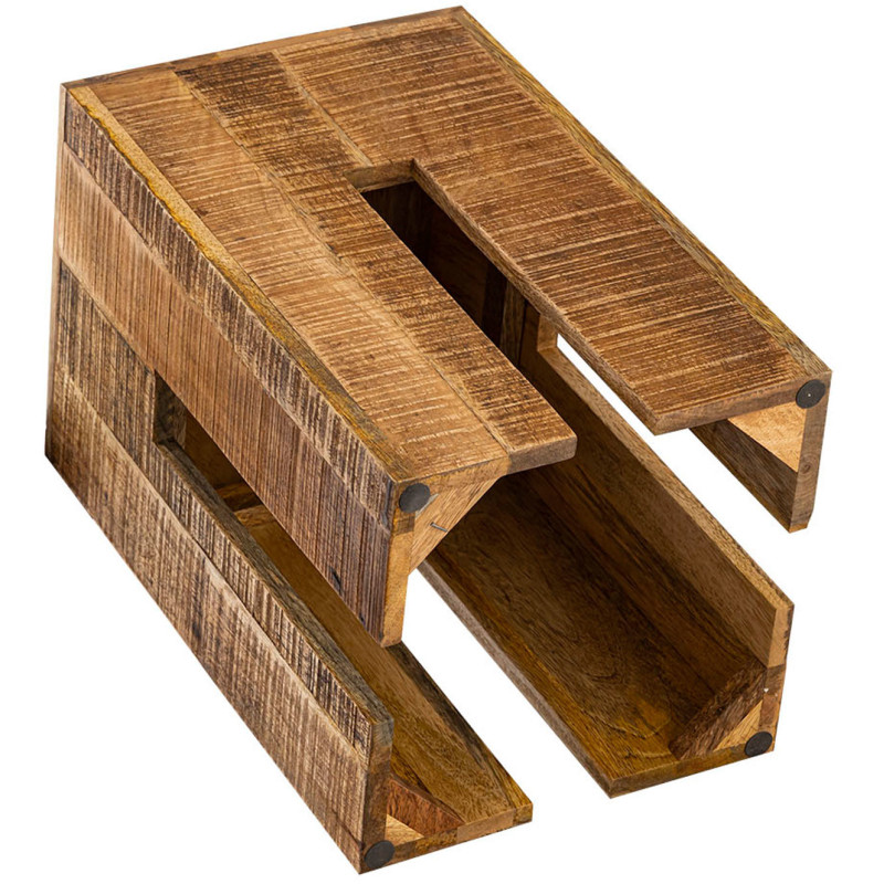 Table d'appoint Carrée en Bois de manguier massif Naturel Sigrun - 4