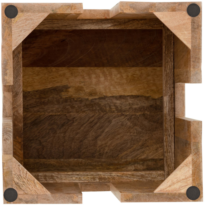 Table d'appoint Carrée en Bois de manguier massif Naturel Sigrun - 5