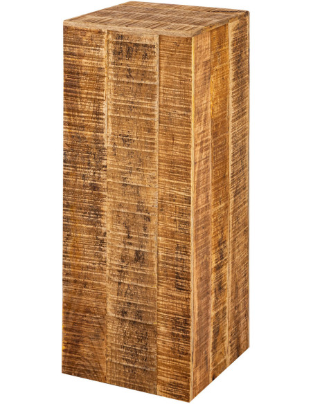 Sellette haute Carrée Hauteur 73 cm en Bois de manguier massif Naturel Cokkie - 1