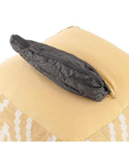 Pouf Carré 55 cm en Coton Jaune Motif zigzag Kilim - 7