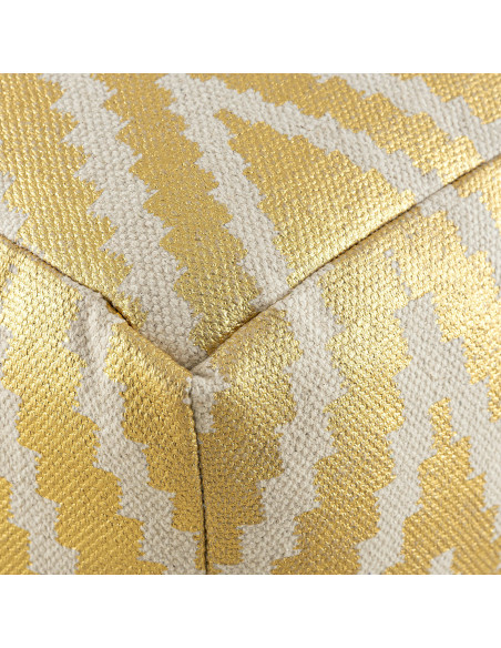 Pouf Carré 55 cm en Coton Argenté Motif zigzag Kilim - 6