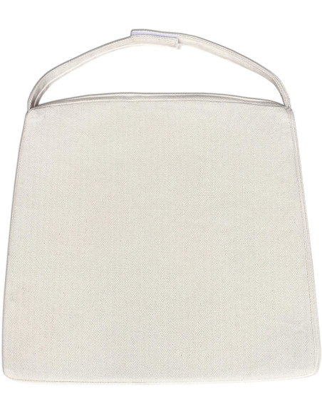 Chaise en Rotin Naturel Bois de pin massif Lin avec coussin Cardine - 5