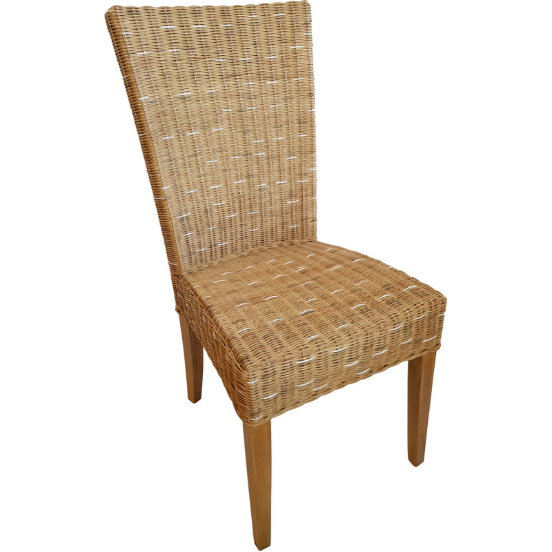 Chaise en Rotin Naturel Bois de pin massif Cardine - 1