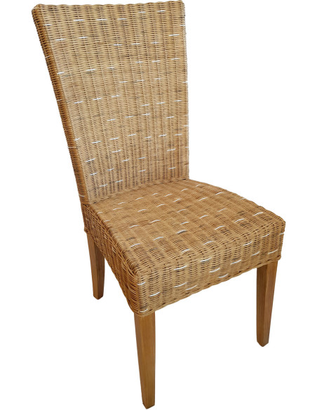 Chaise en Rotin Naturel Bois de pin massif Cardine - 1