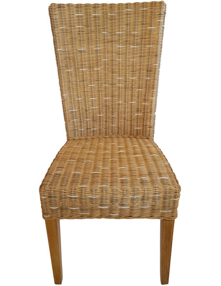 Chaise en Rotin Naturel Bois de pin massif Cardine - 2
