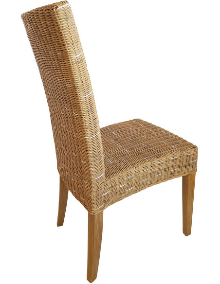 Chaise en Rotin Naturel Bois de pin massif Cardine - 4