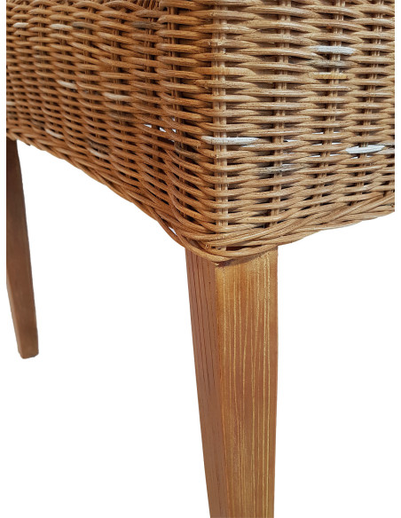 Chaise en Rotin Naturel Bois de pin massif Cardine - 7