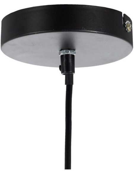 Suspension Boule Diamètre 30 cm en Métal Doré Vieilli Motif fleurs Briney - 7