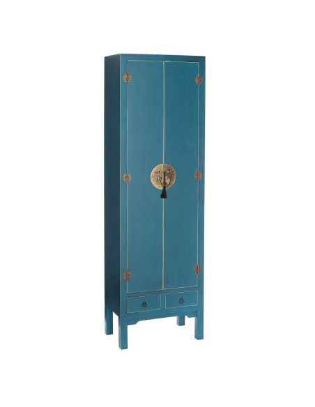 Armoire 2 portes en Bois Bleu Oriente - 1