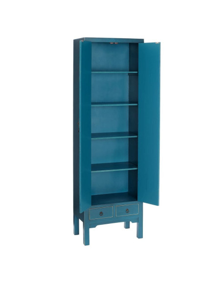 Armoire 2 portes en Bois Bleu Oriente - 3