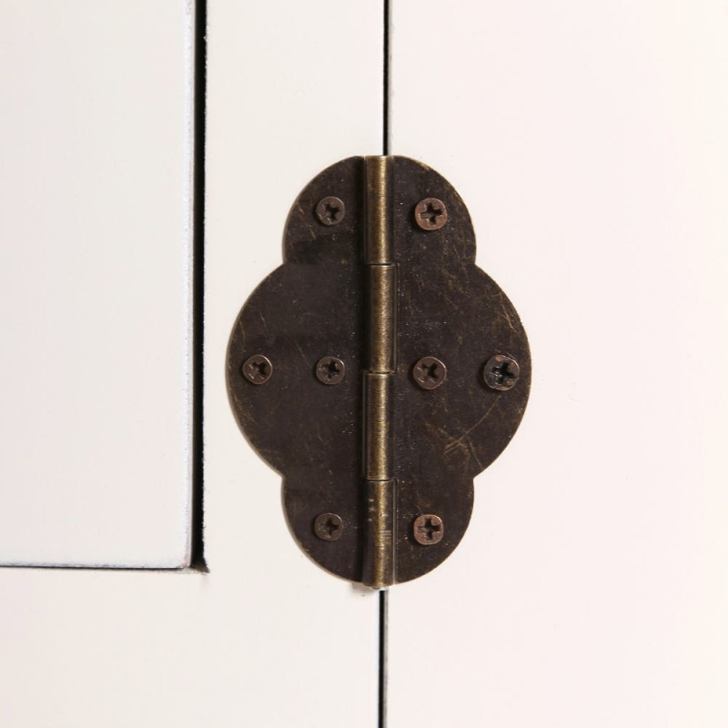 Meuble Tv 2 portes 8 tiroirs en Bois Blanc Oriente - 5