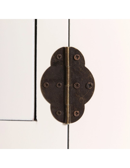 Meuble Tv 2 portes 8 tiroirs en Bois Blanc Oriente - 5