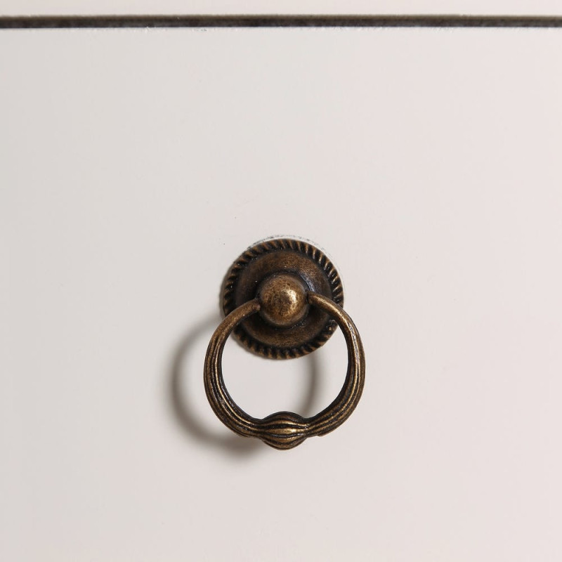 Buffet Haut 4 portes 3 tiroirs en Bois Blanc Oriente - 4