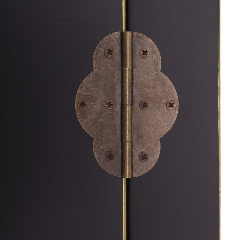 Armoire 2 portes en Bois Noir Oriente - 4