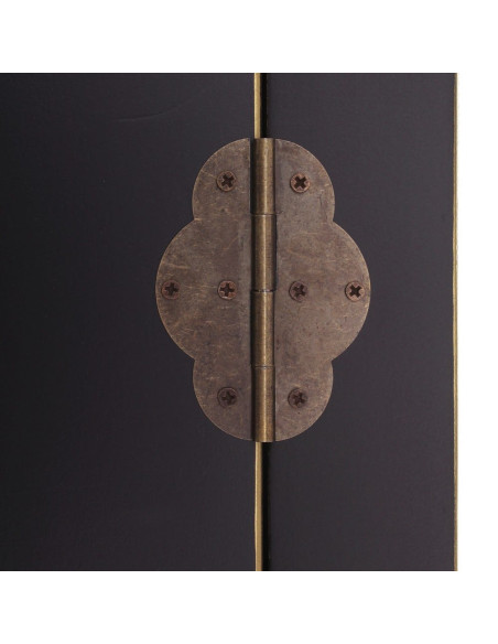 Armoire 2 portes en Bois Noir Oriente - 4