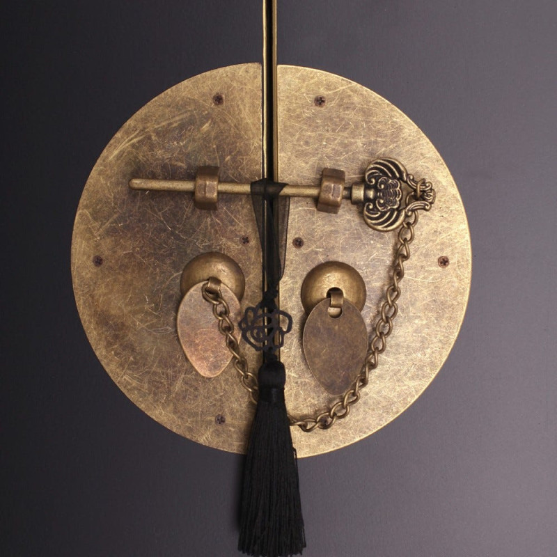 Buffet Haut 4 portes 3 tiroirs en Bois Noir Oriente - 3