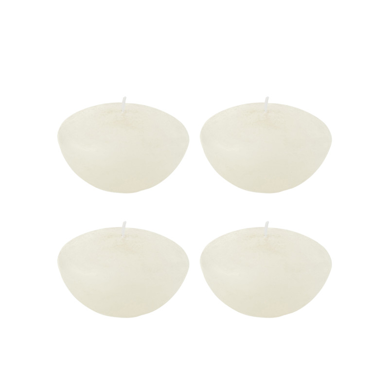 Bougie flottante Ronde en Cire Blanc 8 heures 8 cm Drift (Lot de 6) - 1