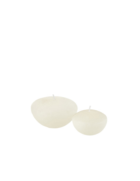 Bougie flottante Ronde en Cire Blanc 8 heures 8 cm Drift (Lot de 6) - 2