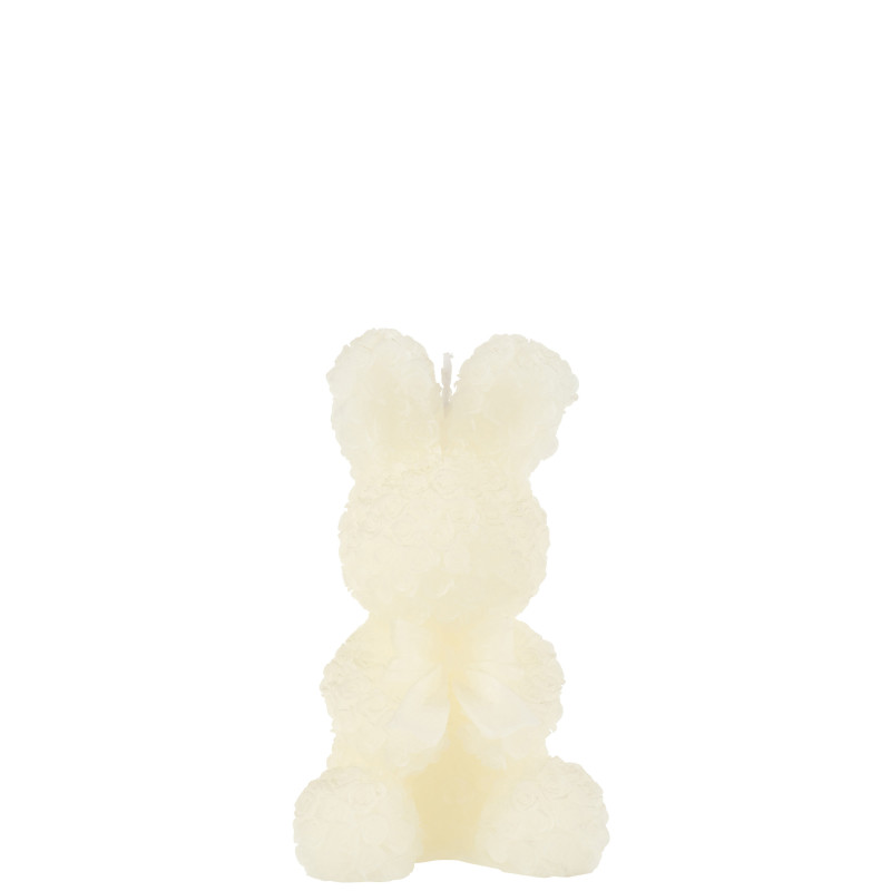 Bougie Lapin Blanc en Cire 15 heures Hauteur 15 cm Bunny - 1