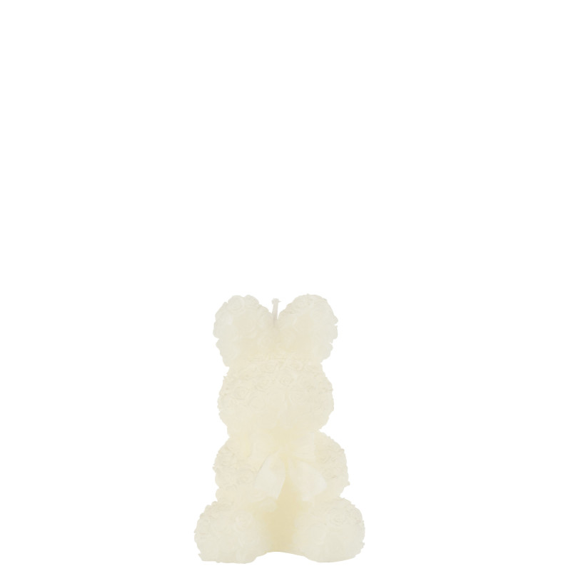 Bougie Lapin Blanc en Cire 8 heures Hauteur 12 cm Bunny - 1