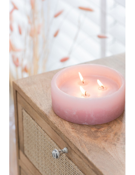 Bougie flottante Ronde en Cire Rose 15 heures 15 cm Drift - 2